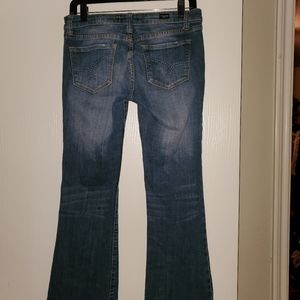 flare leg blue jeans sz 5